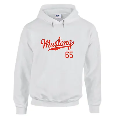 Mustang 65 Tail Script Hoodie Hooded 1965 Muscle Car Sweatshirt All Colors • $42.99