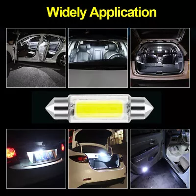 10Pcs 12V Auto White C5W C10W LED Bulb Canbus Festoon Led Car Interior Light • $3.16