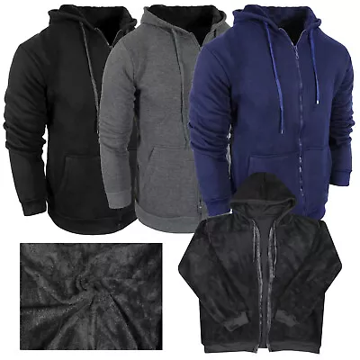 Hoodie Full Sherpa Lining Jacket Zip Up Tech Fleece WARM NOT BULKY SLIM FITTING • $22.95