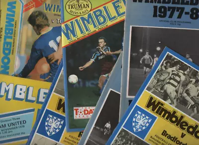 Wimbledon HOME Programmes League & Cup + Non League • £3