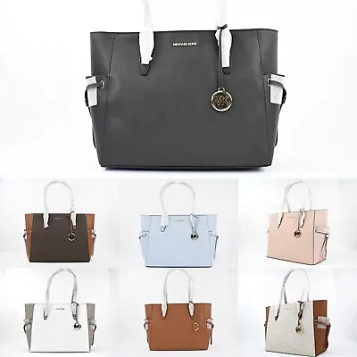 $145 • Buy Michael Kors Gilly Large Drawstring Top Zip Tote Signature MK Handbag  