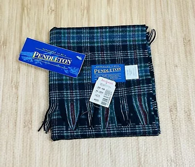 Pendleton Authentic Plaid 100% Wool Scarf Fringed New W/ Tags USA • $22.99