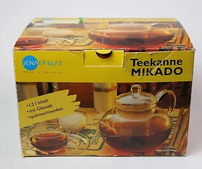 NIB Jenaer Glas Teekanne Mikado Teapot Germany 1.2 L 3 Pieces: Teapot/Lid/Filter • $49.99