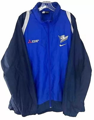 Vintage Canterbury Bulldogs Jacket Mens Size XL Blue Nike Windbreaker NRL Retro • $119.99