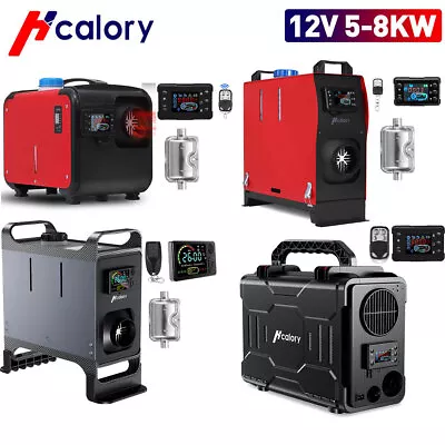 Hcalory 12V 5-8KW Diesel Heater New Remote Control Thermostat Caravan Motorhome  • $93.99