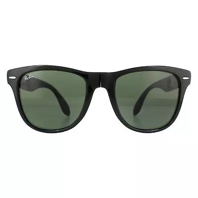 Ray-Ban Sunglasses Folding Wayfarer 4105 Black Green 601 Medium 50mm • $211.20