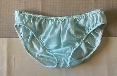 Vintage 70s Sunny Blue All Nylon Lo Rise Panties RN 16985 Is (Val Mode) Large • $42.80