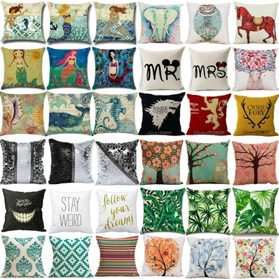 Vintage Floral Printed Pillows Case Sofa Throw Cushion Cover Bedroom Home Decor • $18.38