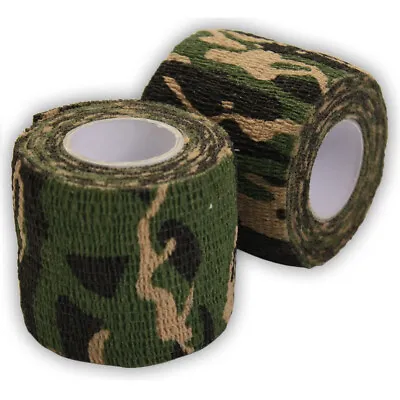 1x Outdoor Camo Gun Hunting Camouflage Stealth Duct Tape Wrap Waterproof Camping • £2.75