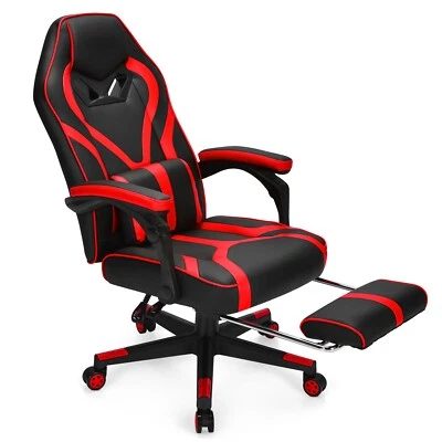 £99.99 • Buy Ergonomic Gaming Chair Adjustable Reclining Computer Chair Retractable Footrest