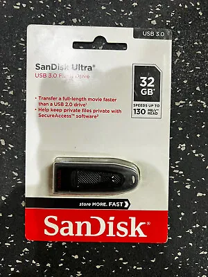 SanDisk Ultra 32GB Flash Drive USB 3.0 130MB/s • $6.98