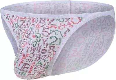 Men's Briefs Bamboo Comfy Underwear Cartoon Print Low Rise Tagless Briefs • $10.20