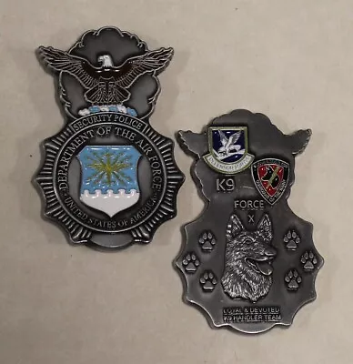 Security Forces / Police K9 Handler Team Force X Air Force Challenge Coin • $14.95