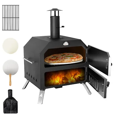 Outdoor Pizza Oven Wood Fired Pizza Oven Portable Patio Ovens Fold-up Legs • $109.99