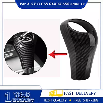 Gear Shift Knob Carbon Fiber Cover For Mercedes Benz 2006-12 A C E G GLS Class  • $12.34