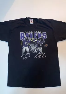 [VERY RARE] Vintage Baltimore Ravens NFL T-Shirt Ray Lewis & Ed Reed Sz L • $200