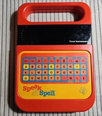 Texas Instruments Speak And Spell Tested Works Toy Red Vintage • $27.99