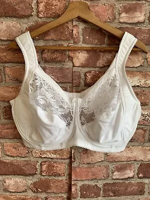 BNWOT WOMENS Miss Mary Of Sweden Bra Size UK 46DD White Lace Full Cup Underwire • £24.99