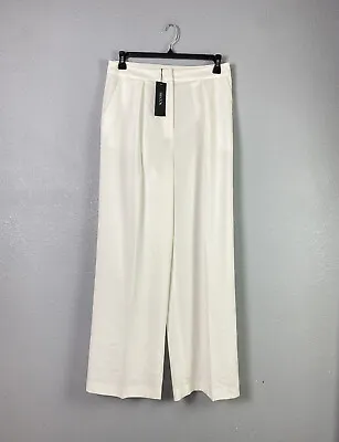 Misook Women’s White Wide Leg Pant Size M NWT $258 • $75.05