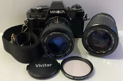 Minolta X-7A 35mm Film Camera With 28-70mm & 70-210mm Lenses • $74.99