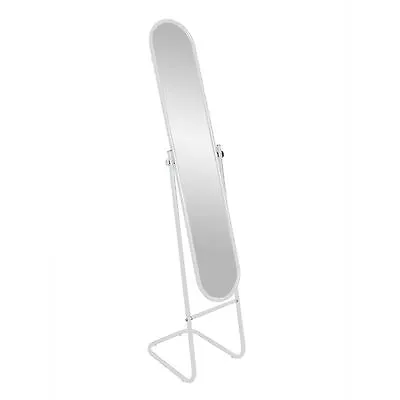 £40.99 • Buy Floor Standing Full Length Tilting Dressing Floor Oval Bedroom Mirror - White