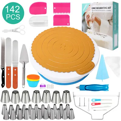 142PCS Permium Cake Decorating Equipment Tools Cake Making Kits DIY Baking Tool • £39.20