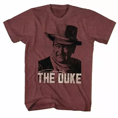 John Wayne Duke Vintage Maroon Heather Adult T-Shirt • $28.93