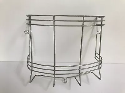 Vtg Kitchen 60’s MCM  Metal Wire Storage Basket Cabinet Door Mount 9.25  W 7  H • £28.55