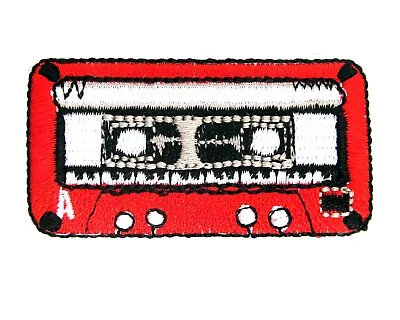 £1.79 • Buy Retro Cassette Iron On Patch- 80's Music Walkman Badge Embroidered Sew HD323