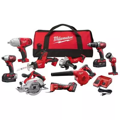 Milwaukee 2695-29p M18 18-Volt Lithium-Ion Cordless Combo Tool Kit (9-Tool) With • $769