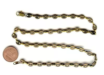 Vintage Aged Solid Brass Mariner Link Chain 20 Inch Necklace 60a • $2.99