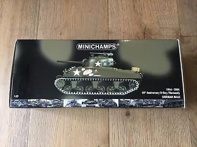 Minichamps M4A3 Sherman Tank W/ .50 Cal Machine Gun D-Day 60th Anniversary 1/35 • $165