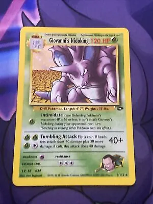 $38 • Buy Pokemon GIOVANNI'S NIDOKING Card GYM CHALLENGE Set 7/132 Holo Rare NM