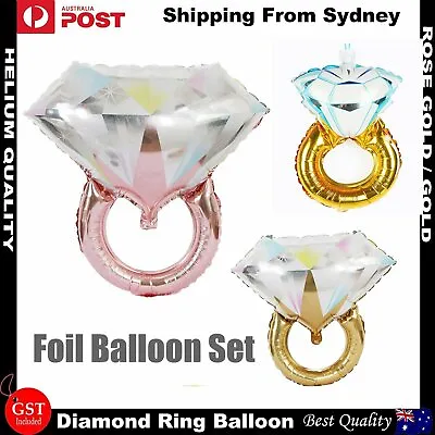 $4.76 • Buy Diamond Ring Foil Balloons Helium Wedding Engagement Bridal Party Balloon Decor