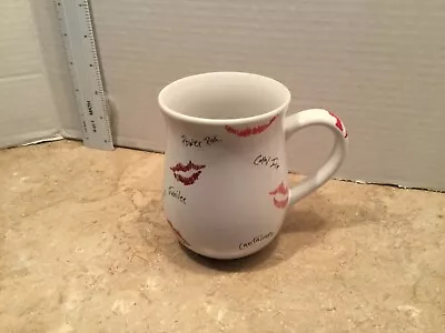 Mary Kay Kisses Shades Of Red Lipstick Kisses Lip Prints Coffee Tea Mug Cup • $11.99