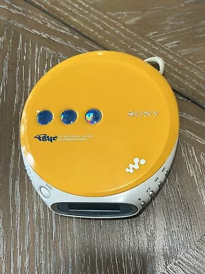 Vintage Sony Walkman Discman D-ej360 G-protection Yellow Tested Cd Player • $30