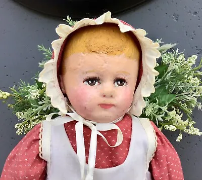 RARE Early 1900s Martha Chase Antique Doll - 15 Inch Painted Features Leather  • $355
