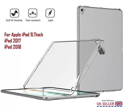 For IPad 9.7  5th 6th Generation Air 2 Slim Lightweight Clear TPU Gel Case Cover • £3.49