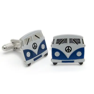 £12.99 • Buy Camper Van VW Cufflinks  By Onyx Art New Boxed Blue CK714