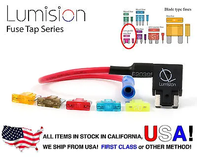 Add-a-circuit Blade Style Atm Low Profile Mini Fuse Holder Fuse Tap + Fuse Set • $7.49