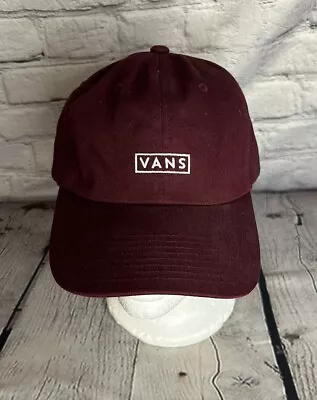 Vans Hat Classic Logo Snapback Hat Baseball Cap Maroon • $10.99