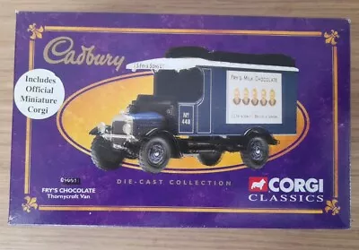 Corgi 09001 Cadburys Frys Chocolate Thornycroft Van + Miniature Corgi VGC • £9.99