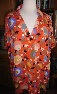 Cabi Size Xl Multicolor  Short Sleeve Polyester Tunic Pull Over • $14.99