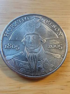 2005 Horatio Nelson 200th Anniversary £5 Five Pound Coin  + Free 50p D Day Coin • £9.99