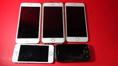 Lot Of 5 Phones - IPhones A1522 X2 A1634 A1533 And 1 Motorola Cliq • $79.99