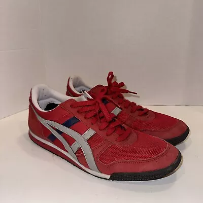 Asics Onitsuka Tiger Trainer Shoes Mens 10 Red Blue Ultimate 81 HN201 Sneakers • $49.90