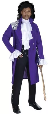 80's Pop Star Costume Prince Purple Rain Movie Singer Rogers Nelson Coat Shirt • $82.51