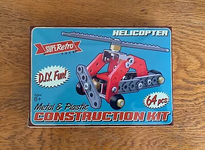 Retro Toys Metal & Plastic Construction Kit DIY Fun HELICOPTER • £4.95