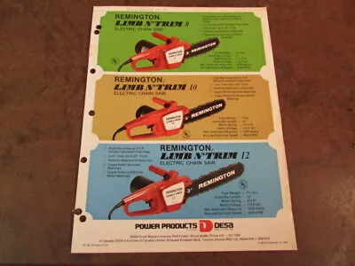 Vintage Remington Chainsaw Paper Print Ad Limb-N-Trim Sign Display Dupont 2 • $6.86