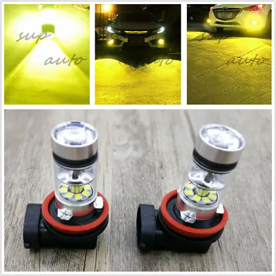 Super Bright H8 H9 H11 H16 3000k Yellow 55W LED Conversion Kit Fog Light • $14.99